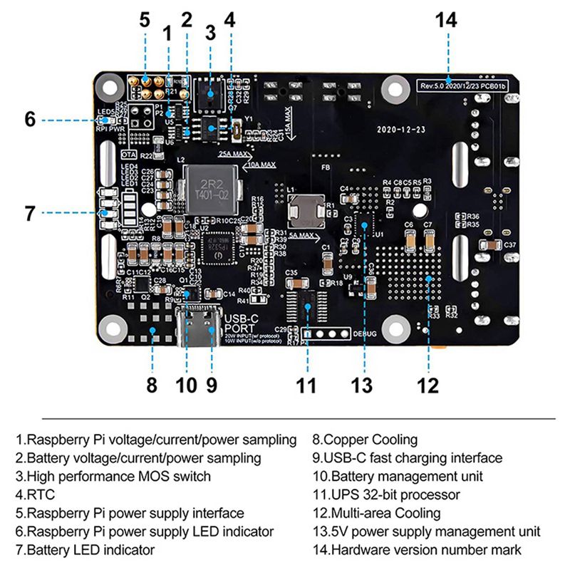 AA08-2X For Raspberry Pi 4 UPS - огляд і ціна Raspberry Pi Uninterrupted Power Supply Ups 18650