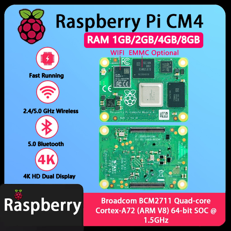 Raspberry Pi CM4 1GB/2GB/4GB/8 - огляд і ціна Raspberry Pi Compute Module 4 8Gb 32Gb Emmc