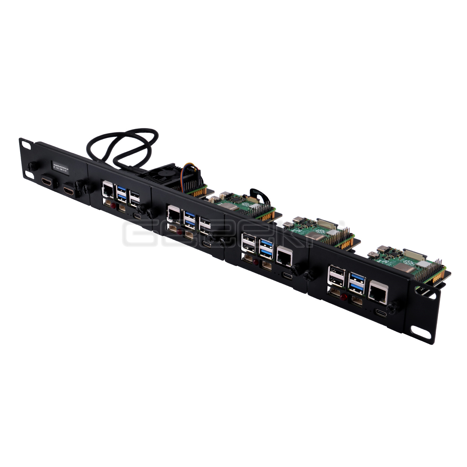 1U Rackmount Steel Bracket Kit - огляд і ціна Raspberry Pi Rackmount 1U 19 Inch