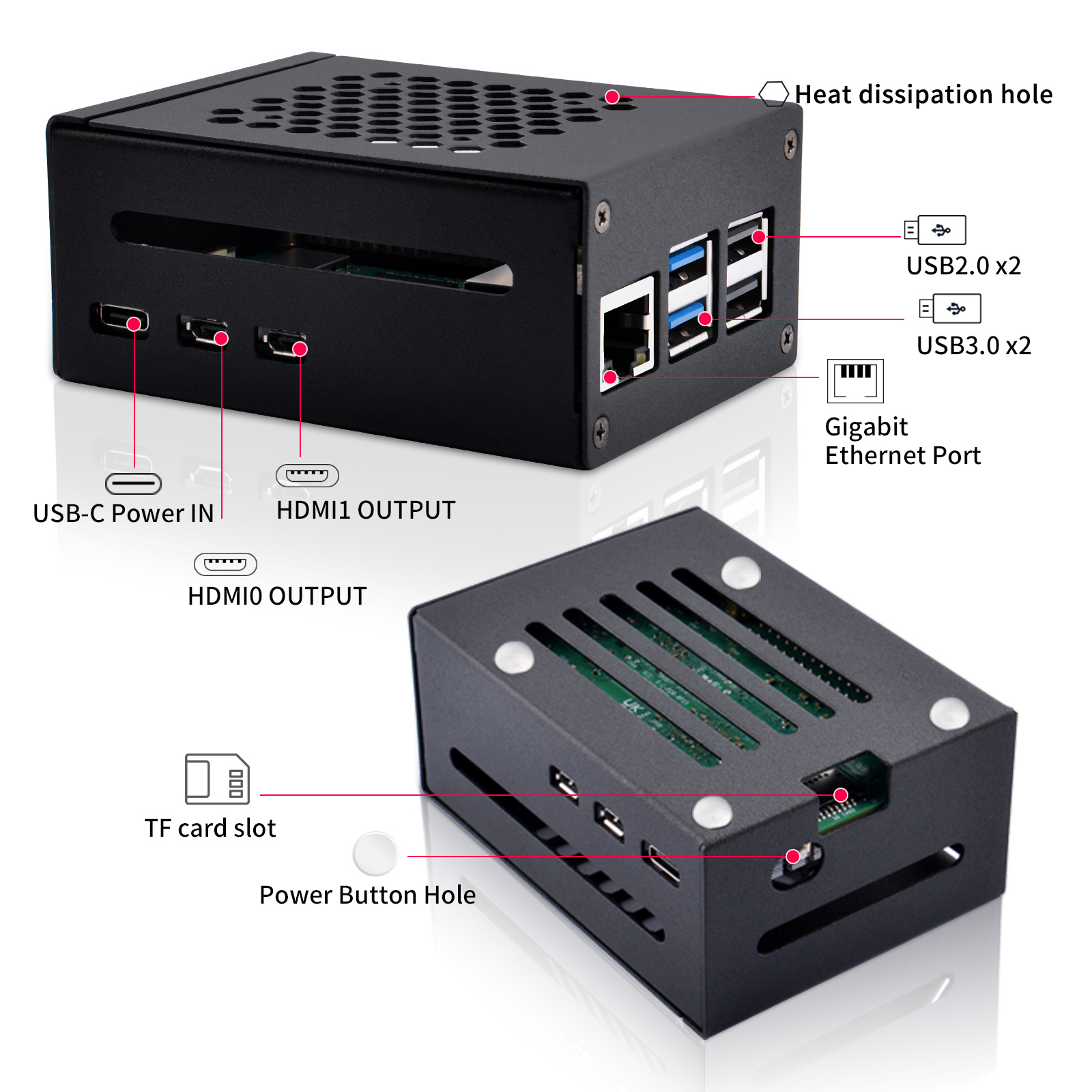 52Pi  Raspberry Pi 5 Metal Cas - огляд і ціна Argon One V3 M.2 Nvme Case